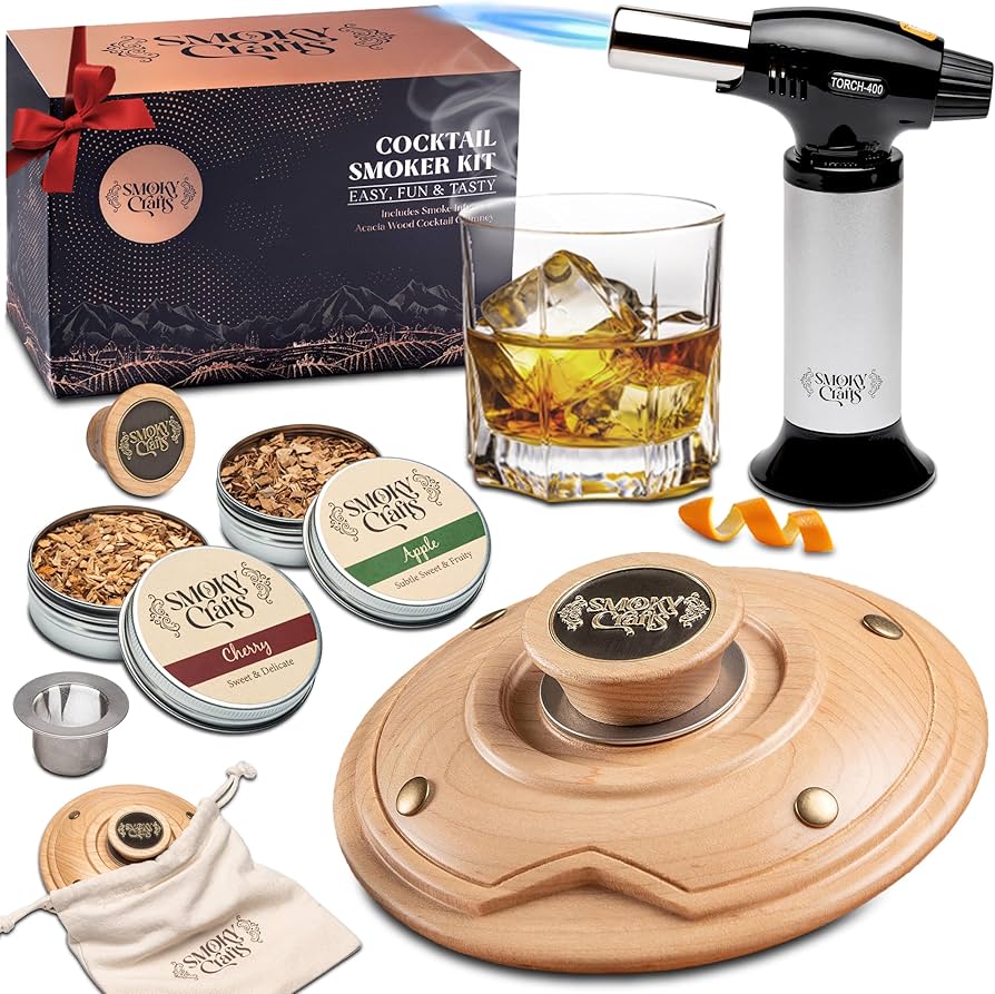 Amazon.com : Smoky Crafts Cocktail Smoker Kit with Torch - Whiskey